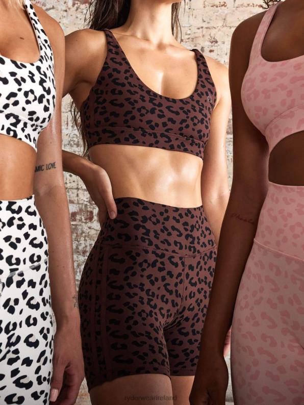 Ryderwear Evolution Sports Bra Chocolate Leopard Women Clothing 4Z2T351