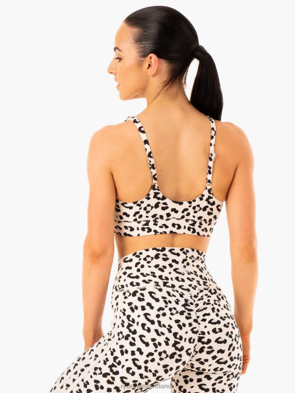 Ryderwear Evolution Sports Bra Ivory Leopard Women Clothing 4Z2T350