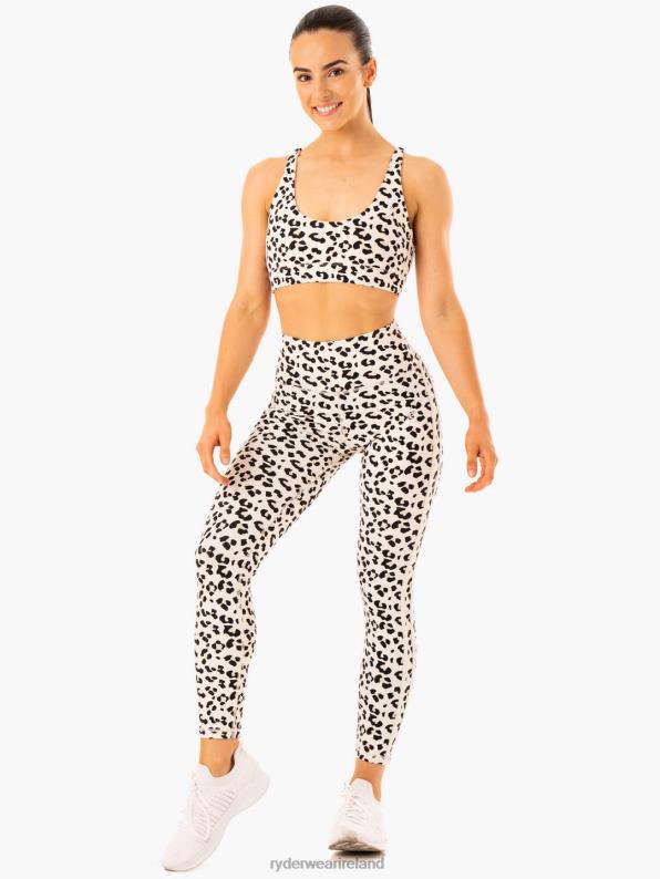 Ryderwear Evolution Sports Bra Ivory Leopard Women Clothing 4Z2T350