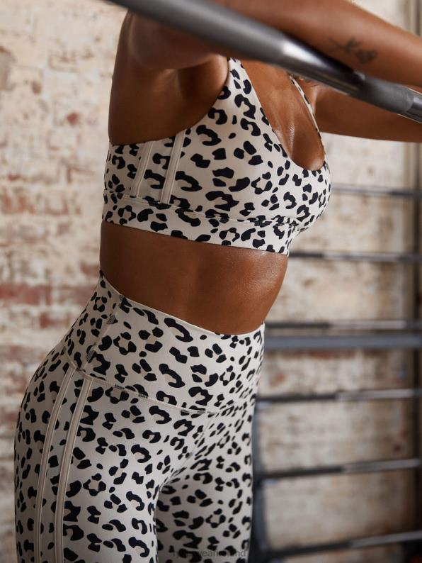Ryderwear Evolution Sports Bra Ivory Leopard Women Clothing 4Z2T350