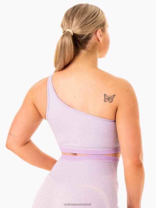 Ryderwear Excel Seamless One Shoulder Sports Bra Lavender Marl Women Clothing 4Z2T320