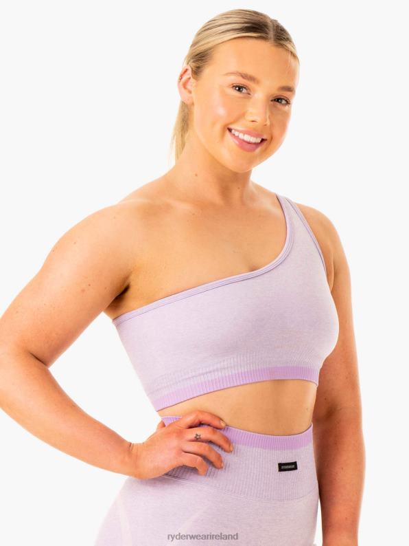 Ryderwear Excel Seamless One Shoulder Sports Bra Lavender Marl Women Clothing 4Z2T320