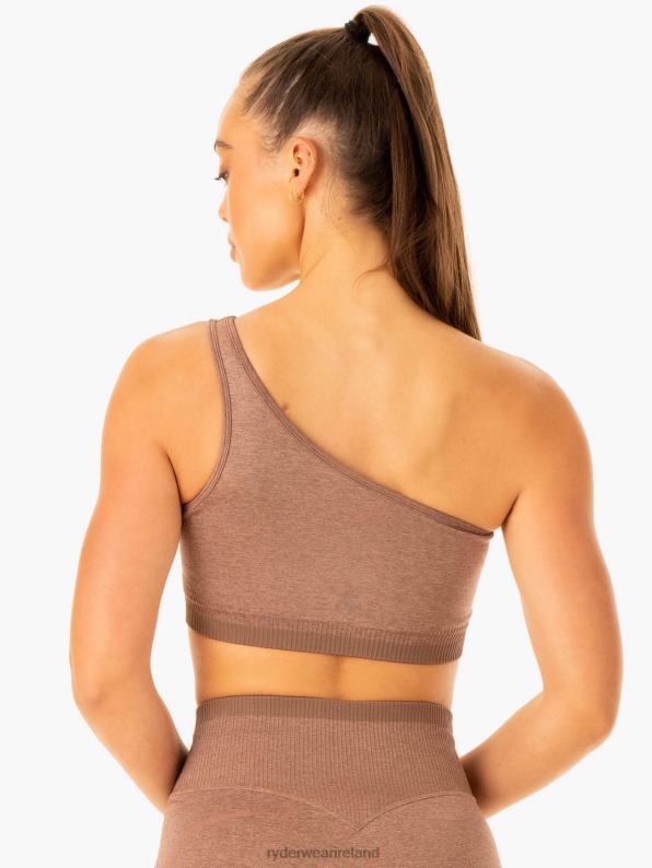 Ryderwear Excel Seamless One Shoulder Sports Bra Mocha Marl Women Clothing 4Z2T319