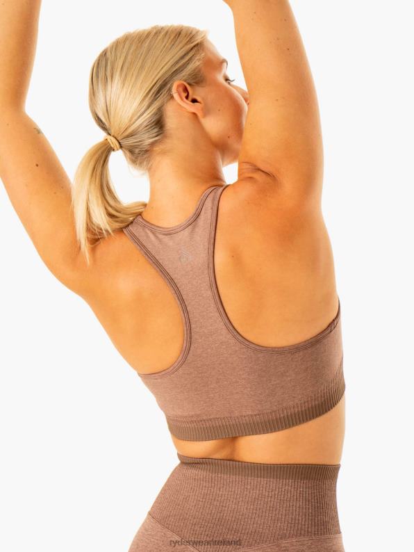 Ryderwear Excel Seamless Sports Bra Mocha Marl Women Clothing 4Z2T323