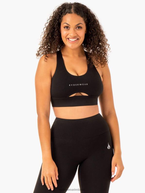 Ryderwear Focus Contour Sports Bra Black Women Clothing 4Z2T369