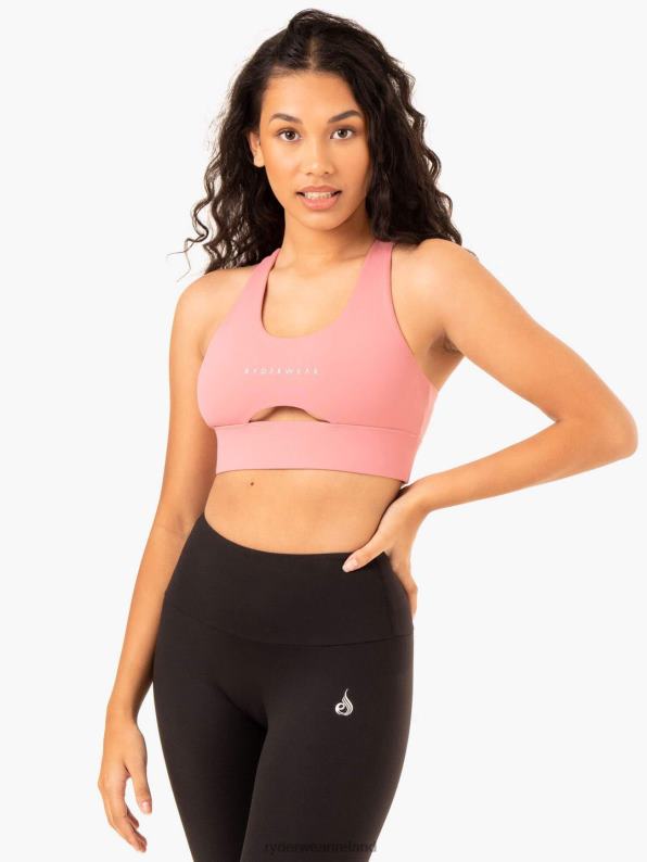 Ryderwear Focus Contour Sports Bra Blush Pink Women Clothing 4Z2T370