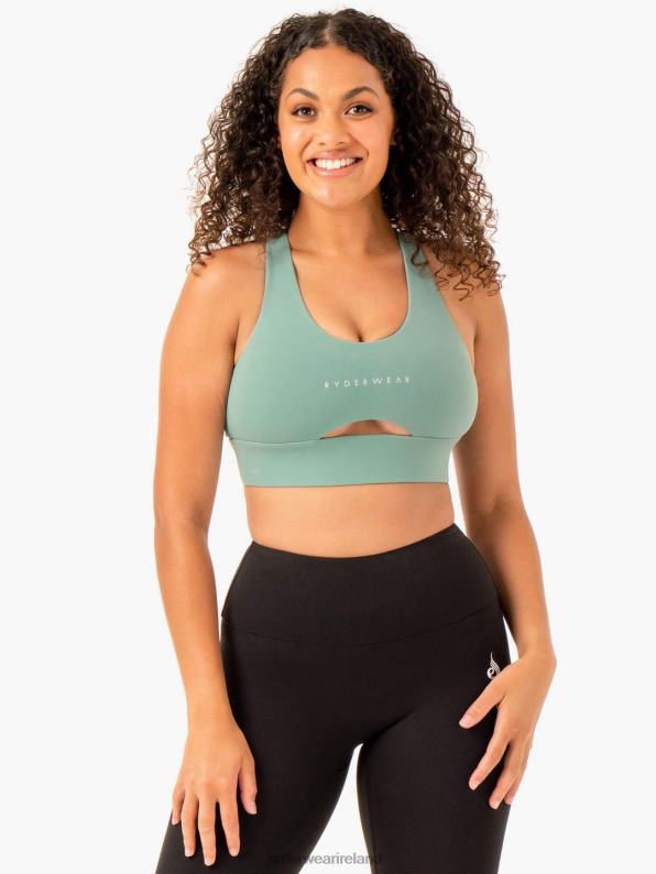 Ryderwear Focus Contour Sports Bra Sage Women Clothing 4Z2T371