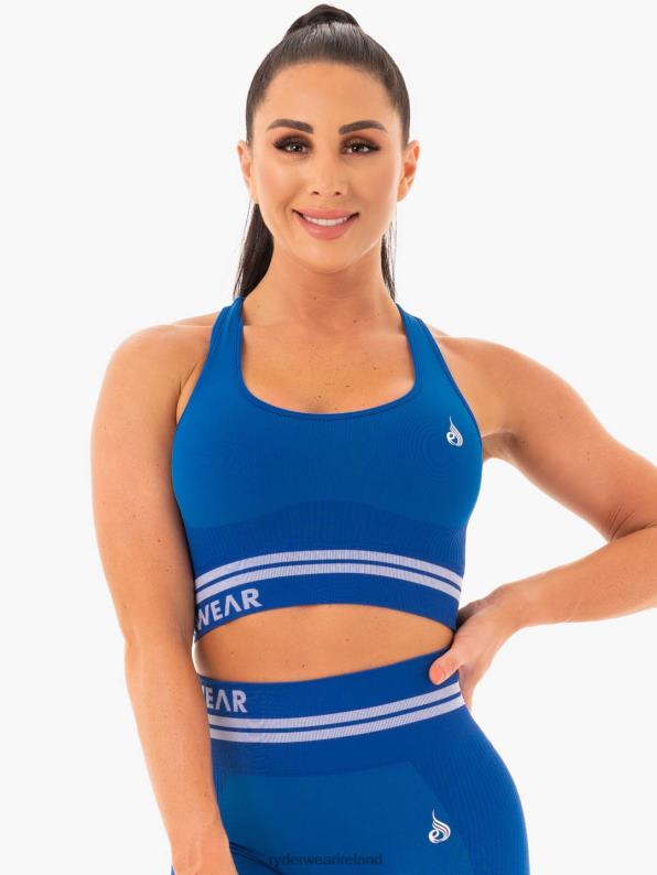 Ryderwear Freestyle Seamless Longline Sports Bra Blue Women Clothing 4Z2T493