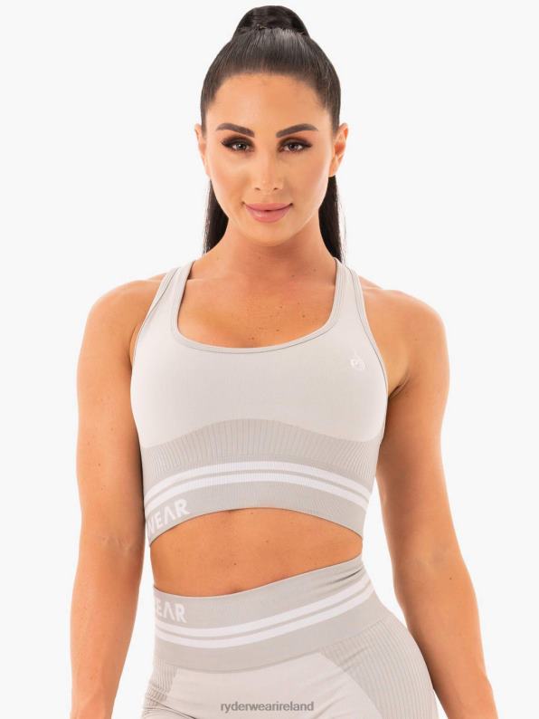 Ryderwear Freestyle Seamless Longline Sports Bra Grey Women Clothing 4Z2T495
