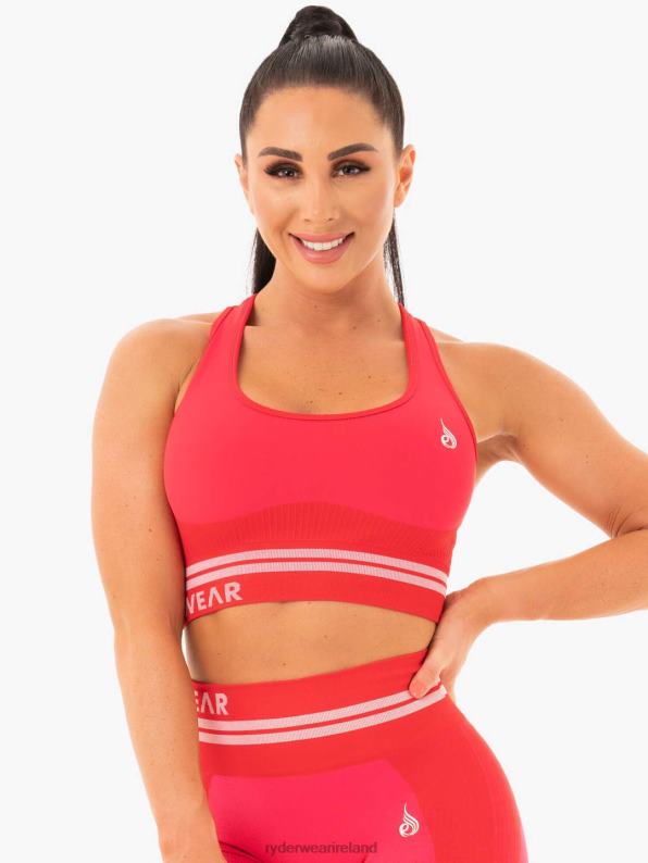 Ryderwear Freestyle Seamless Longline Sports Bra Red Women Clothing 4Z2T494