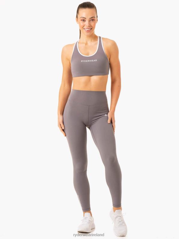 Ryderwear Frequency High Impact Sports Bra Smoke Grey Women Clothing 4Z2T278