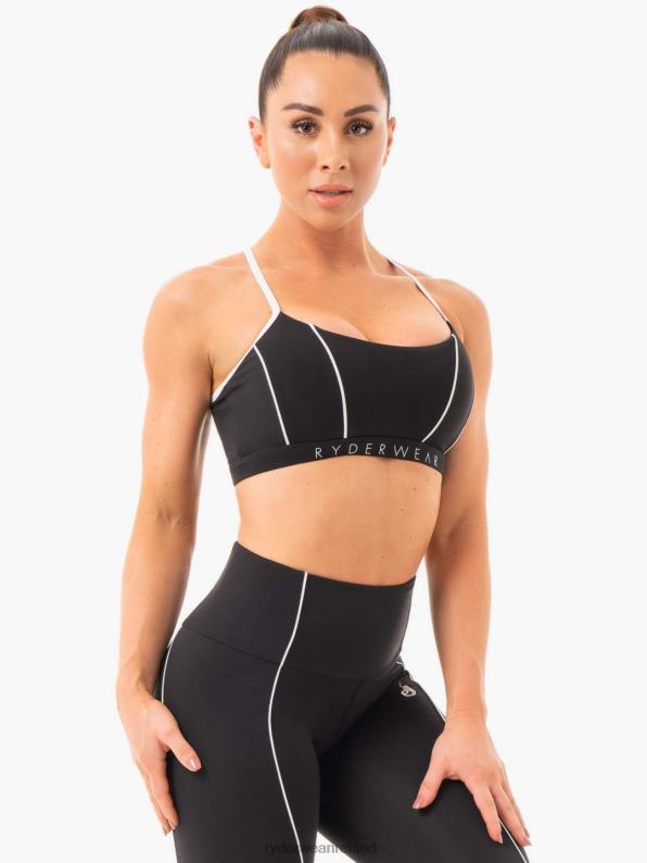 Ryderwear Glow Sports Bra Black Women Clothing 4Z2T467
