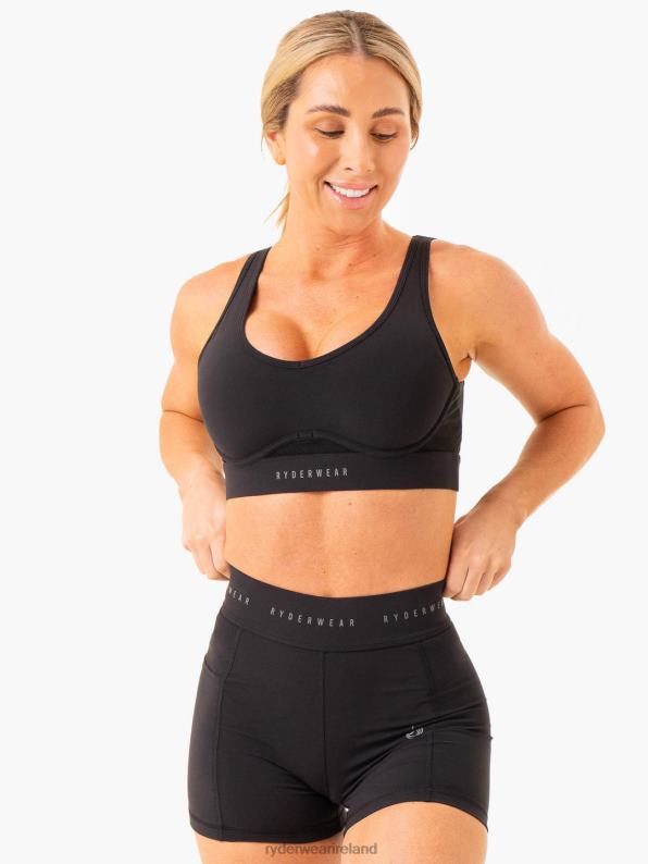 Ryderwear Heighten High Impact Sports Bra Black Women Clothing 4Z2T301