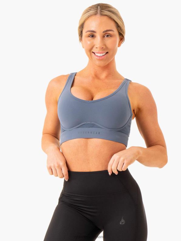 Ryderwear Heighten High Impact Sports Bra Steel Blue Women Clothing 4Z2T300