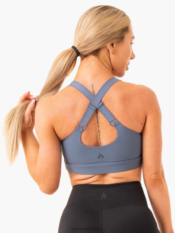 Ryderwear Heighten High Impact Sports Bra Steel Blue Women Clothing 4Z2T300
