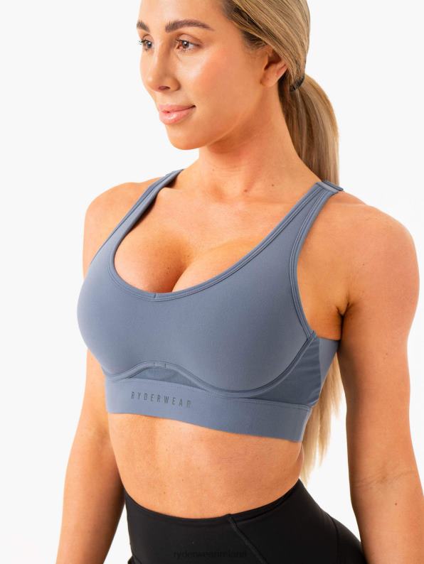 Ryderwear Heighten High Impact Sports Bra Steel Blue Women Clothing 4Z2T300