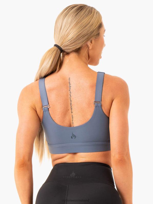 Ryderwear Heighten High Impact Sports Bra Steel Blue Women Clothing 4Z2T300