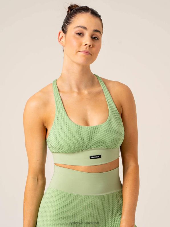 Ryderwear Honeycomb Seamless Sports Bra Sage Women Clothing 4Z2T258