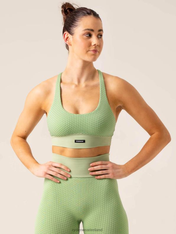 Ryderwear Honeycomb Seamless Sports Bra Sage Women Clothing 4Z2T258
