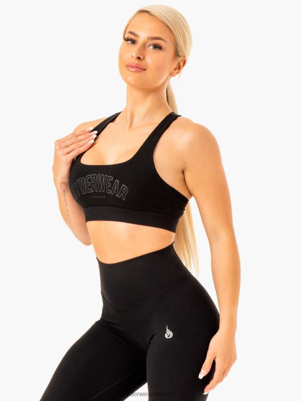 Ryderwear Knockout Racer Back Sports Bra Black Women Clothing 4Z2T392