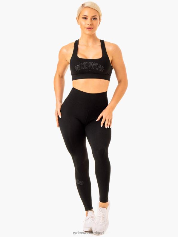 Ryderwear Knockout Racer Back Sports Bra Black Women Clothing 4Z2T392