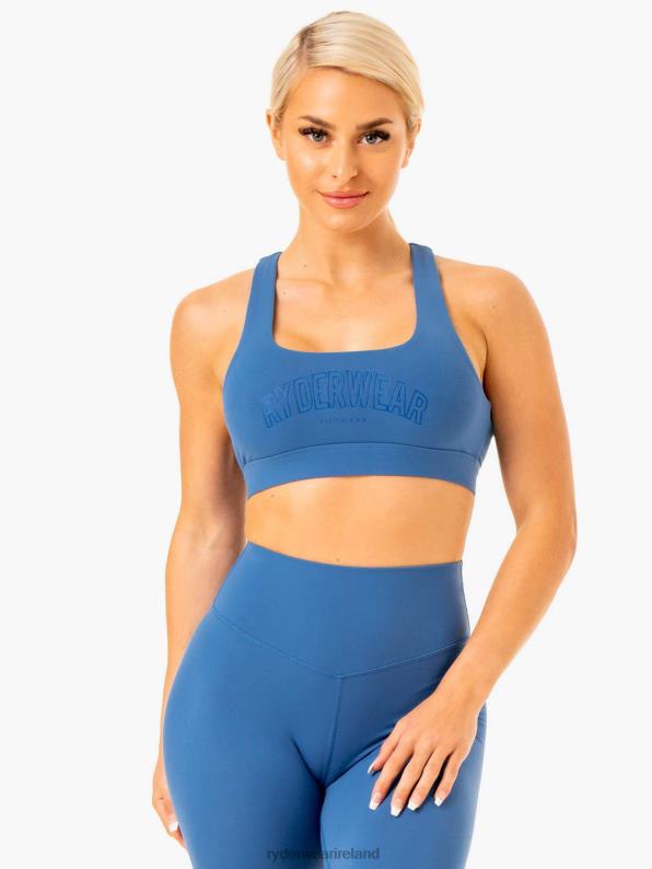 Ryderwear Knockout Racer Back Sports Bra Blue Women Clothing 4Z2T393