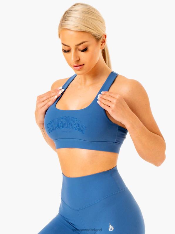 Ryderwear Knockout Racer Back Sports Bra Blue Women Clothing 4Z2T393