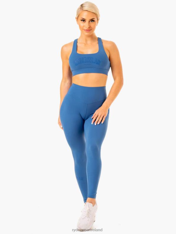 Ryderwear Knockout Racer Back Sports Bra Blue Women Clothing 4Z2T393