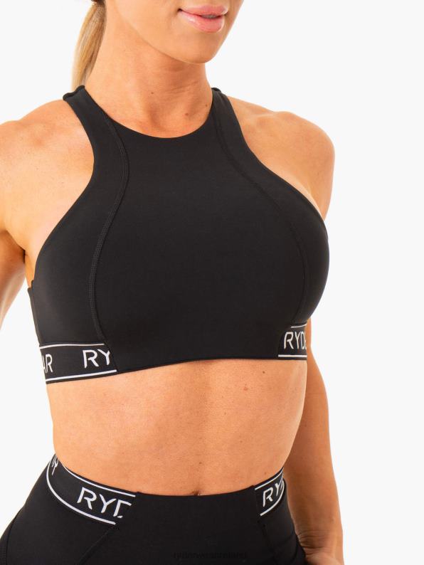 Ryderwear Level Up High Impact Sports Bra Black Women Clothing 4Z2T292