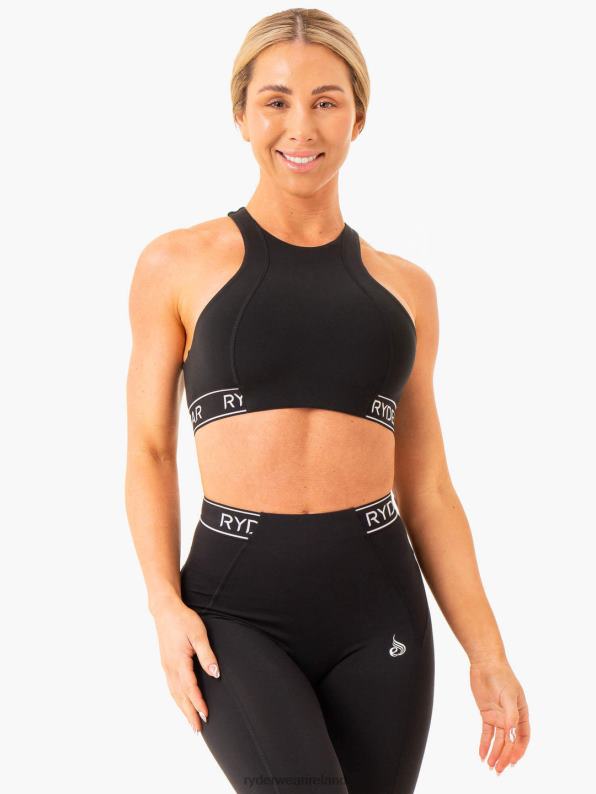 Ryderwear Level Up High Impact Sports Bra Black Women Clothing 4Z2T292