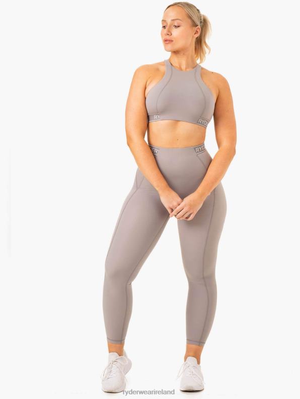 Ryderwear Level Up High Impact Sports Bra Steel Grey Women Clothing 4Z2T291