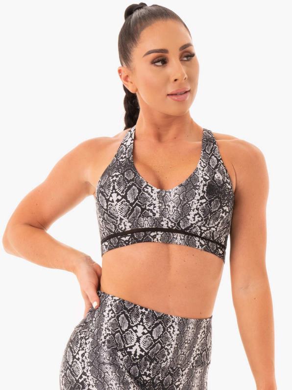 Ryderwear Nem X Rw Sports Bra White Snake Women Clothing 4Z2T497