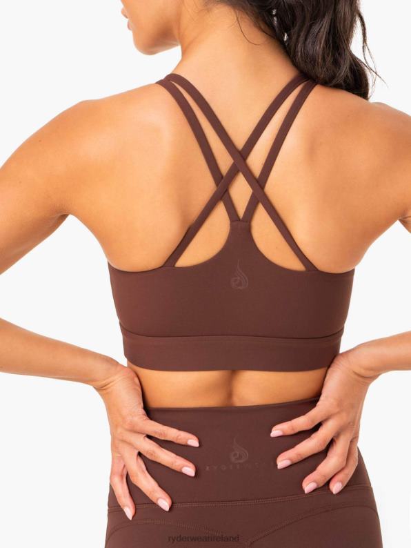 Ryderwear Nkd Align Sports Bra Chocolate Women Clothing 4Z2T379