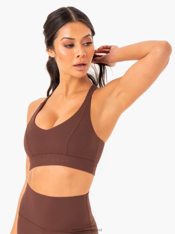 Ryderwear Nkd Align Sports Bra Chocolate Women Clothing 4Z2T379