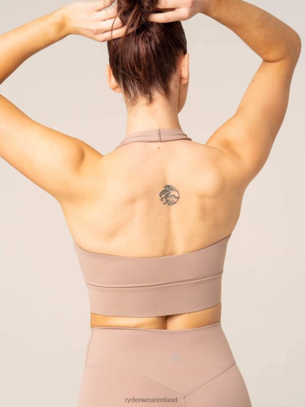 Ryderwear Nkd Arch Halter Sports Bra Taupe Women Clothing 4Z2T236
