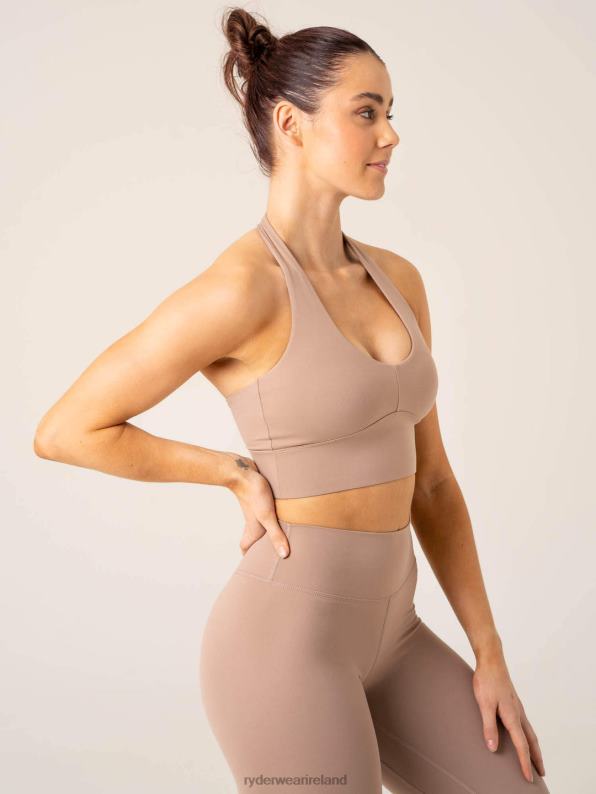 Ryderwear Nkd Arch Halter Sports Bra Taupe Women Clothing 4Z2T236