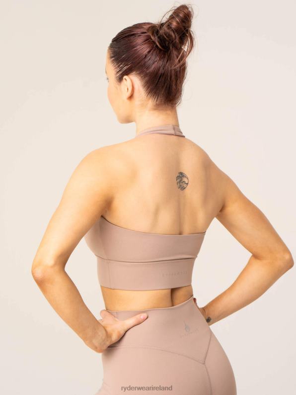 Ryderwear Nkd Arch Halter Sports Bra Taupe Women Clothing 4Z2T236