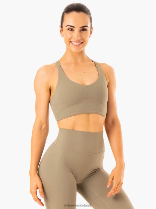 Ryderwear Nkd Refine Sports Bra Khaki Women Clothing 4Z2T341