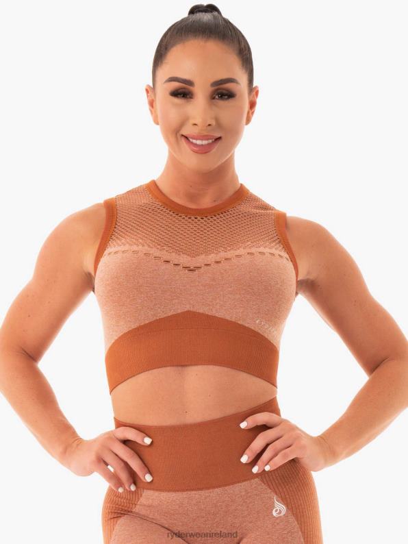 Ryderwear Oasis Seamless Crop Top Desert Rust Women Clothing 4Z2T501
