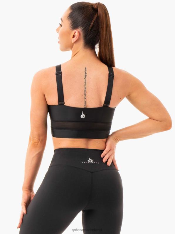 Ryderwear Palm Convertible Sports Bra Black Women Clothing 4Z2T453