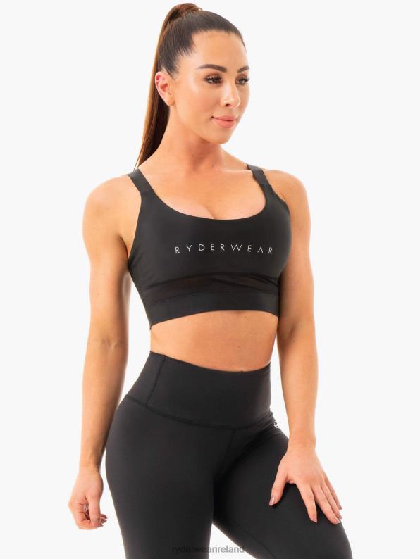Ryderwear Palm Convertible Sports Bra Black Women Clothing 4Z2T453