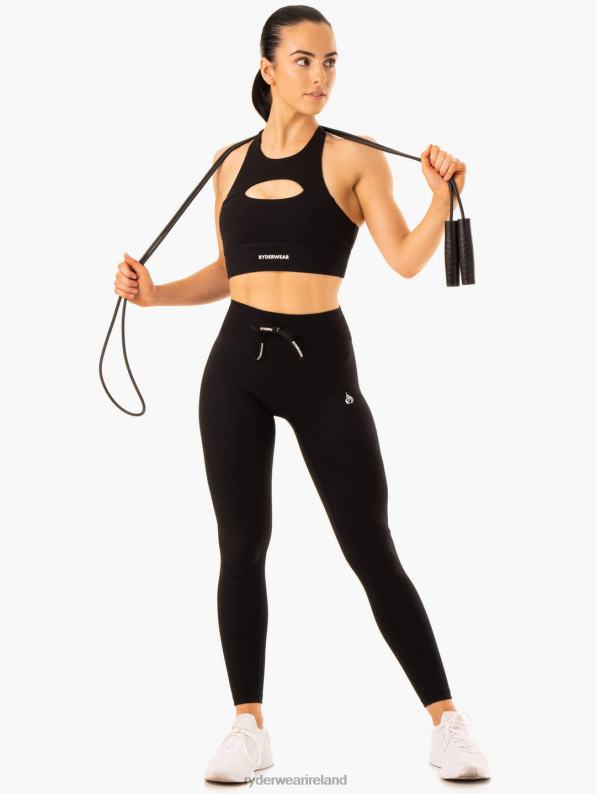 Ryderwear Replay Cut Out Sports Bra Black Women Clothing 4Z2T357