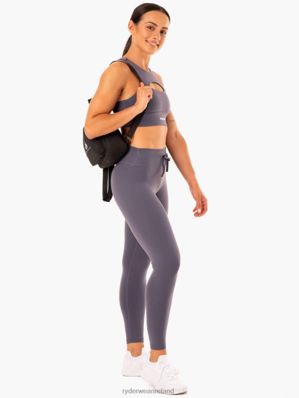 Ryderwear Replay Cut Out Sports Bra Charcoal Women Clothing 4Z2T355