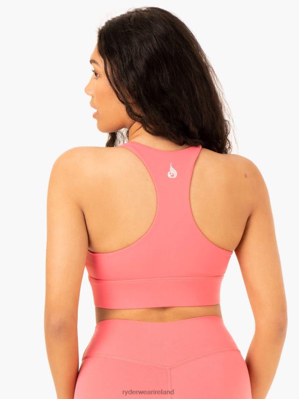 Ryderwear Replay Cut Out Sports Bra Coral Women Clothing 4Z2T354