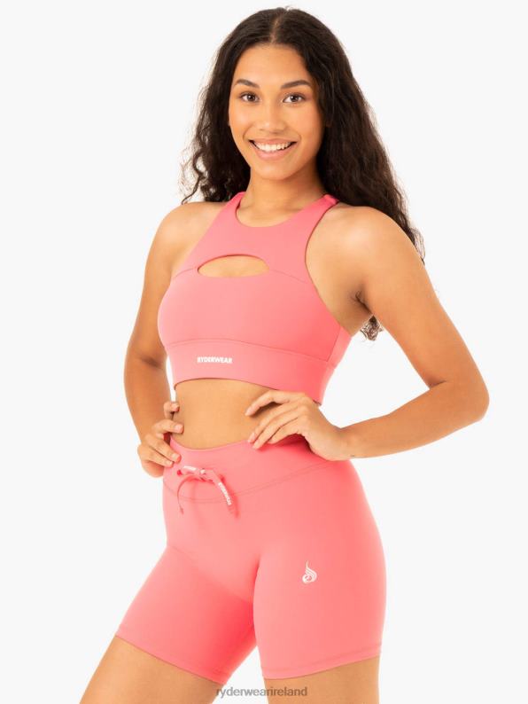 Ryderwear Replay Cut Out Sports Bra Coral Women Clothing 4Z2T354