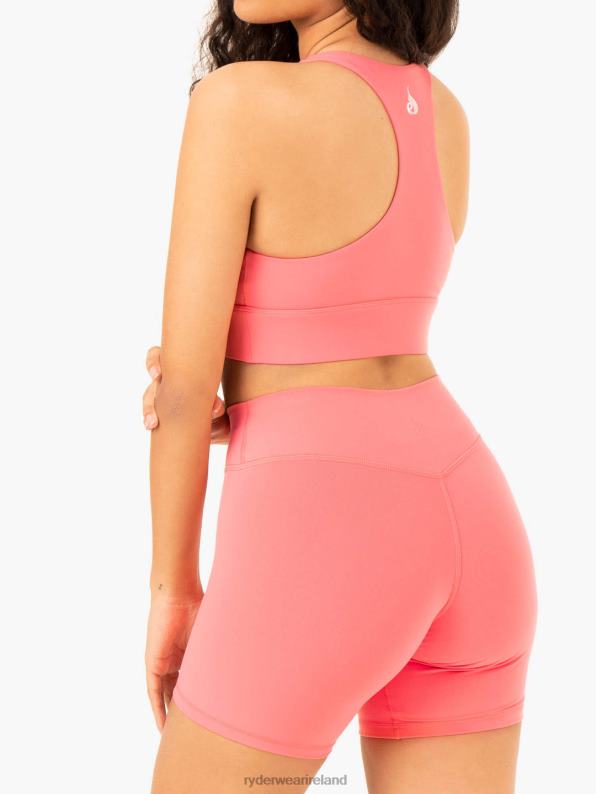 Ryderwear Replay Cut Out Sports Bra Coral Women Clothing 4Z2T354