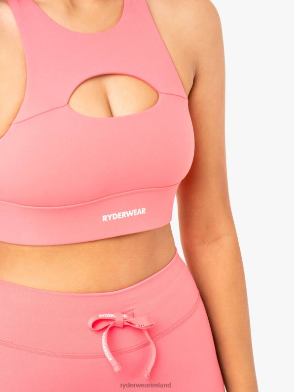 Ryderwear Replay Cut Out Sports Bra Coral Women Clothing 4Z2T354