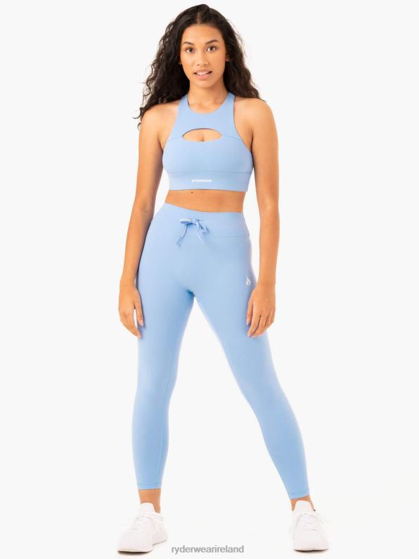 Ryderwear Replay Cut Out Sports Bra Sky Blue Women Clothing 4Z2T356