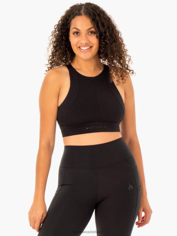 Ryderwear Reset High Impact Sports Bra Black Women Clothing 4Z2T365