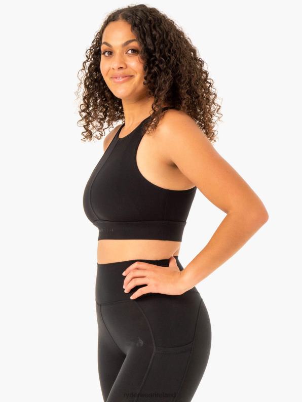 Ryderwear Reset High Impact Sports Bra Black Women Clothing 4Z2T365